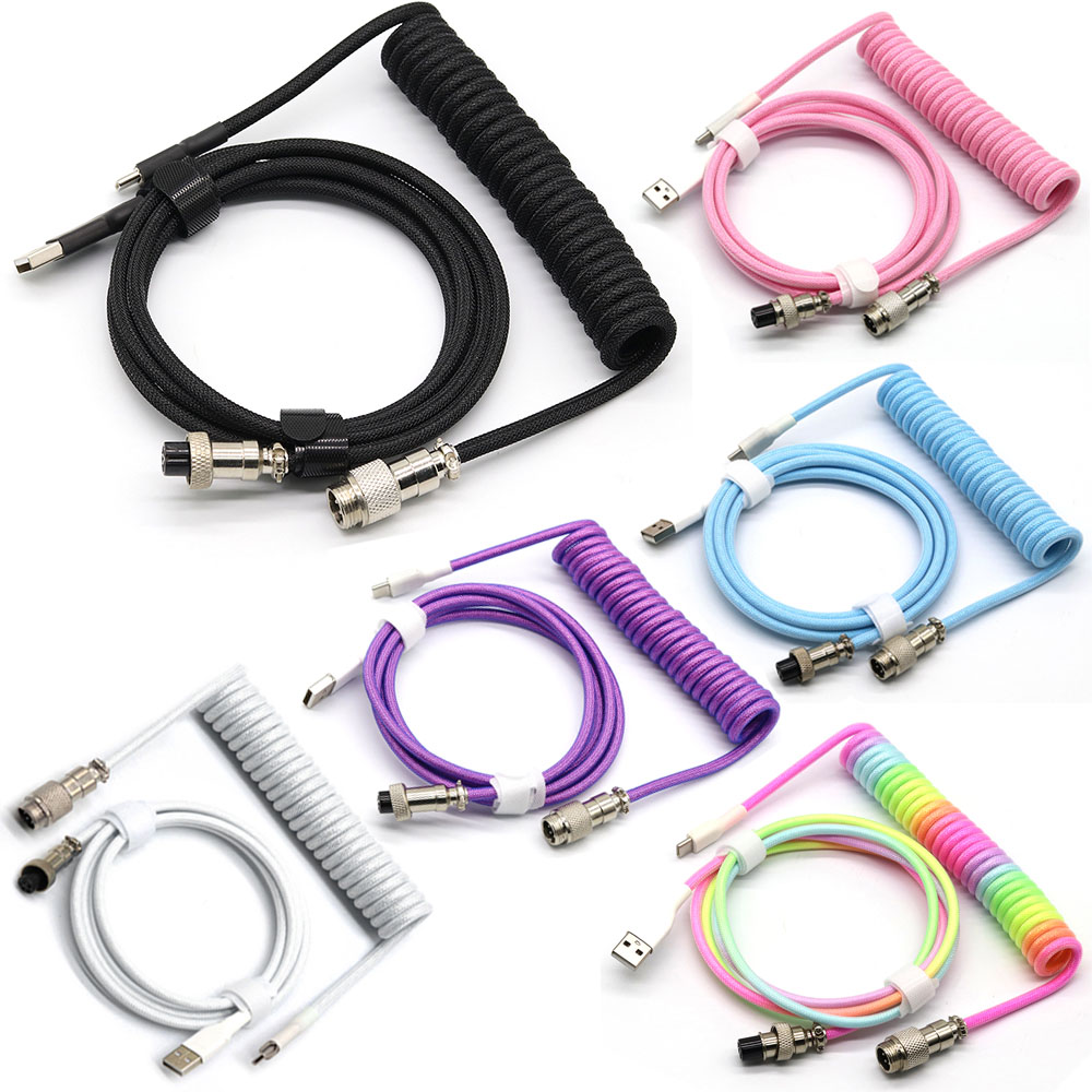 Coiled Usb Cable - Mechanical Keyboard Coiled Cable Wire Type