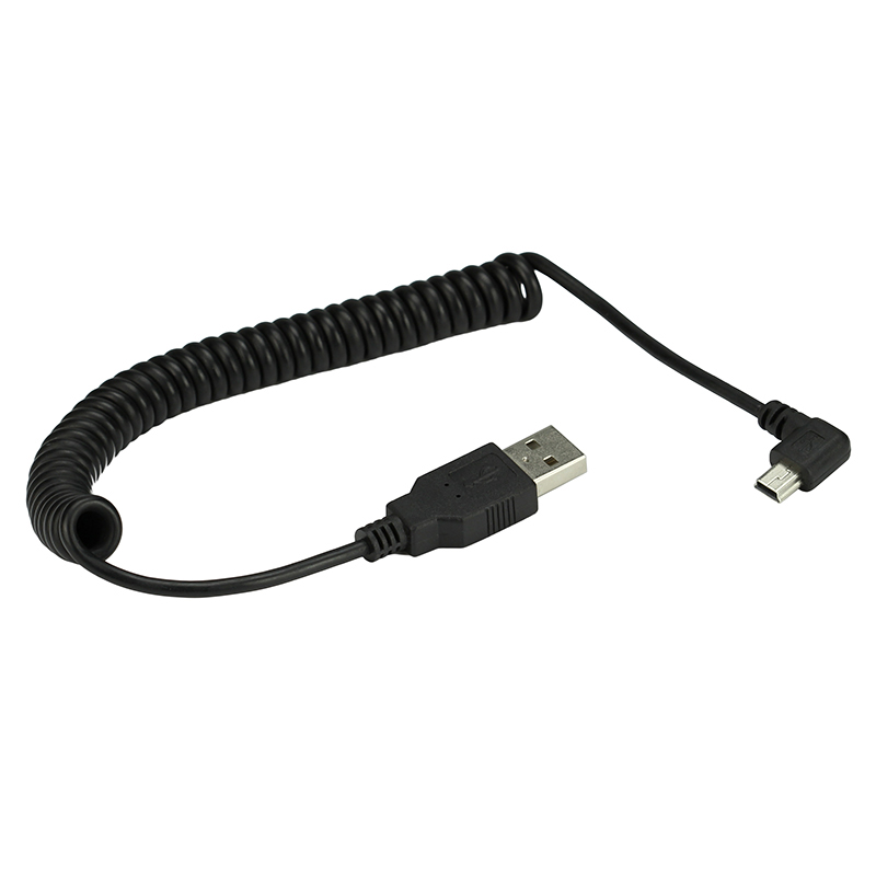 Spring Coiled  Mini USB 5Pin   - Coiled Usb Cable review and price