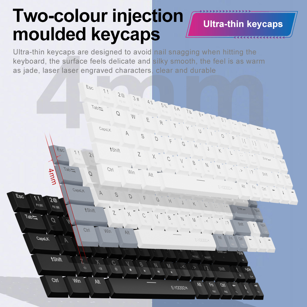 E-YOOSO A68 RGB Mini Slim USB  - Gaming Keyboard Budget review and price