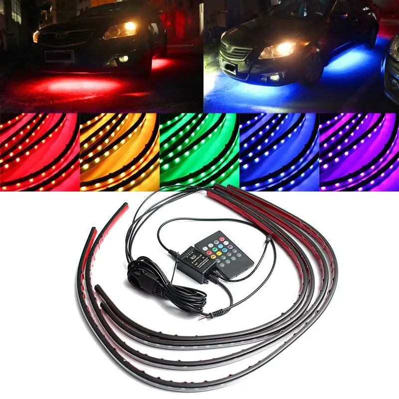 4x Waterproof RGB 5050 SMD Fle - Rgb Underglow Strip review and price