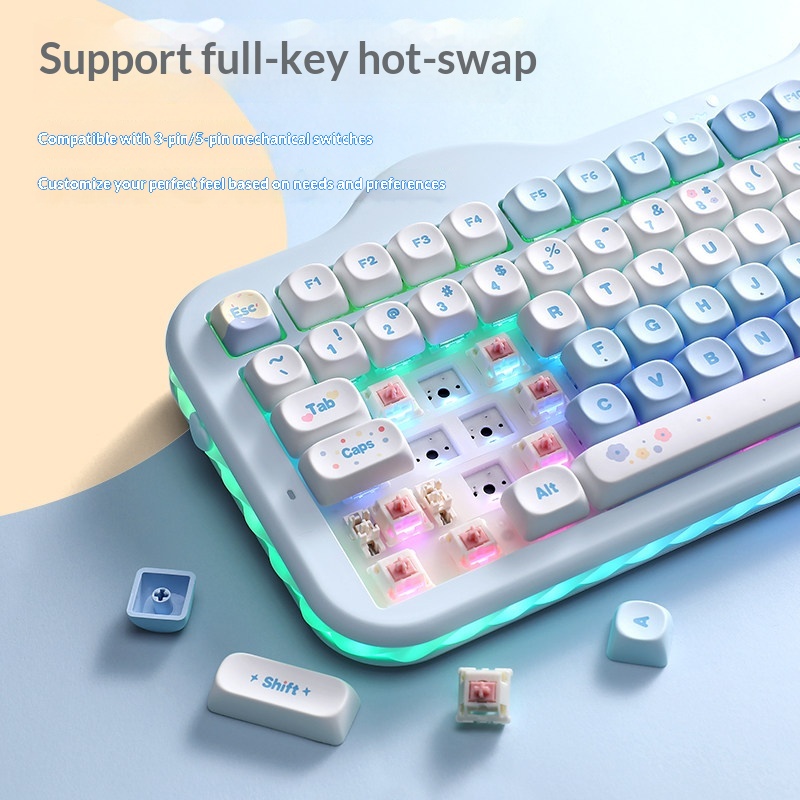 YUNZII C98 Keyboard Tri-mode Q - Gaming Keyboard That Is Quiet review and price