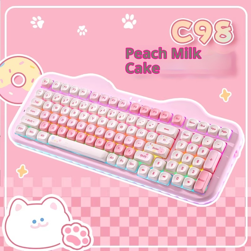 YUNZII C98 Keyboard Tri-mode Q - Gaming Keyboard That Is Quiet review and price
