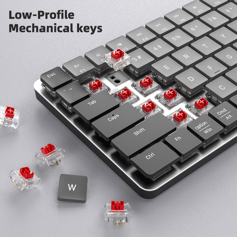 Bluetooth Dual-Mode Ultra-Thin - Gaming Keyboard That Is Quiet review and price
