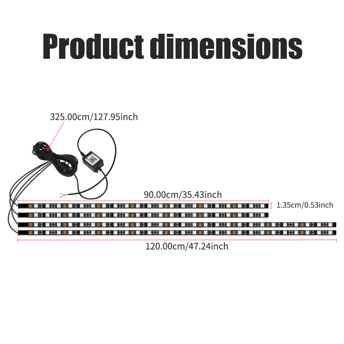 90+120CM Car RGB Chassis Light - Rgb Underglow Strip review and price