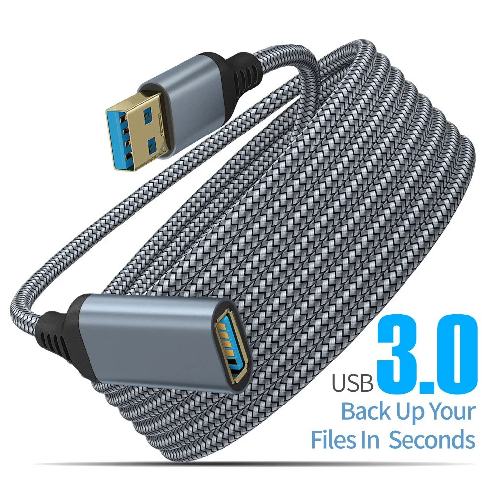 USB 3.0 Nylon Braided Extensio - Coiled Usb Cable review and price