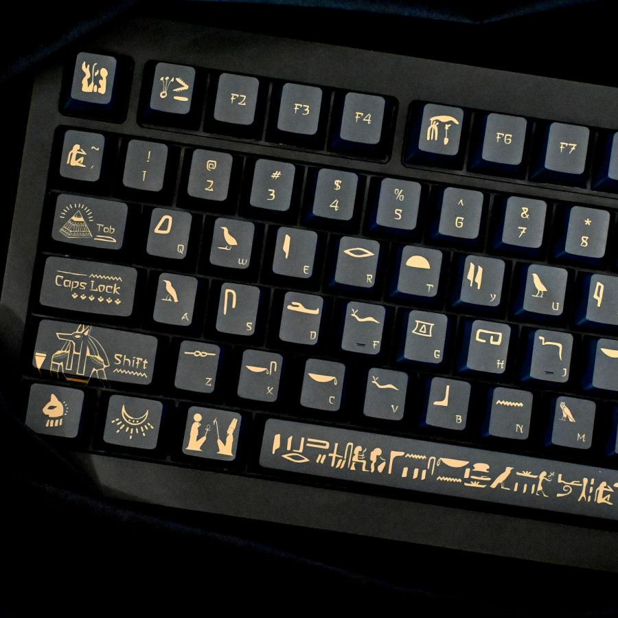 142 Keys Pharaoh Keycap PBT Ma - Keyboard Gaming Black review and price