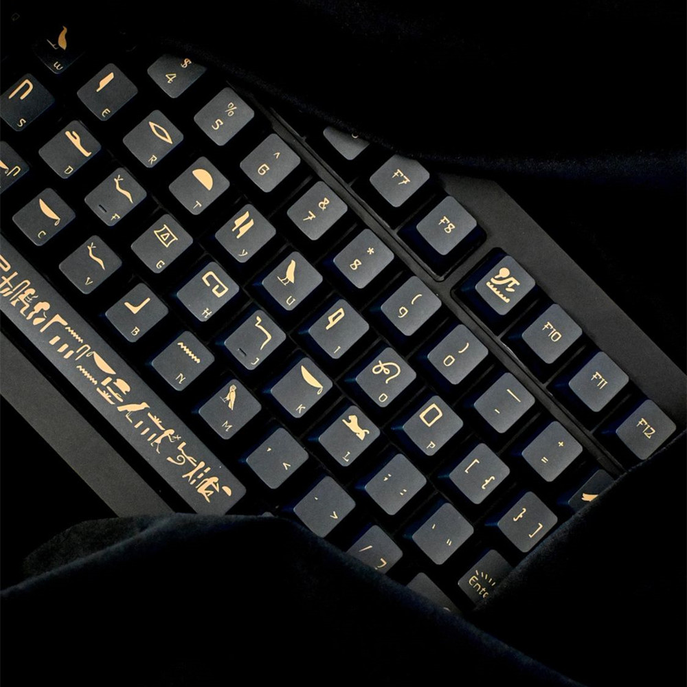 142 Keys Pharaoh Keycap PBT Ma - Keyboard Gaming Black review and price