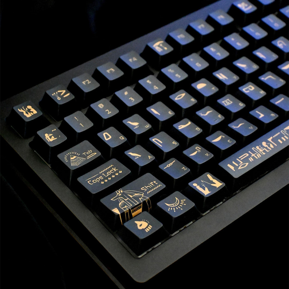 142 Keys Pharaoh Keycap PBT Ma - Keyboard Gaming Black review and price