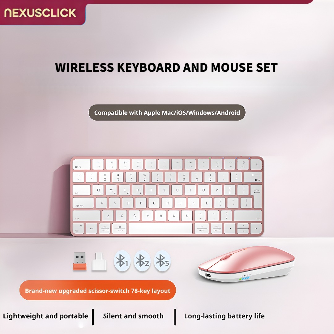 NexusClick Ultra Slim Wireless - Gaming Keyboard That Is Quiet review and price