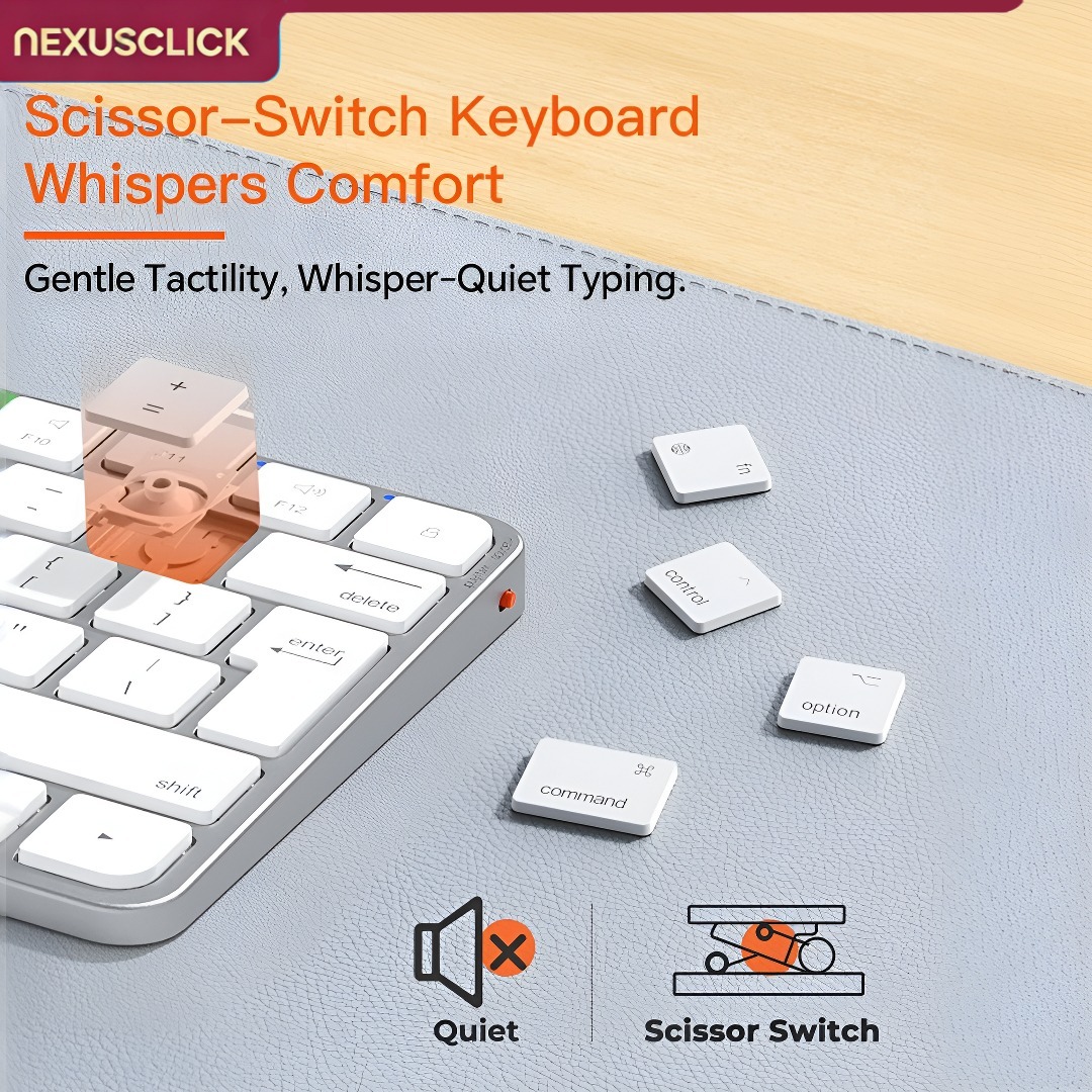 NexusClick Ultra Slim Wireless - Gaming Keyboard That Is Quiet review and price