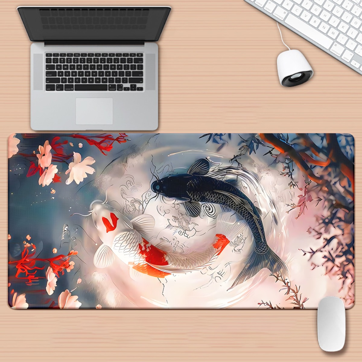 Brand Koi Fish HD Printed Desk - Gaming Keyboard Brand review and price