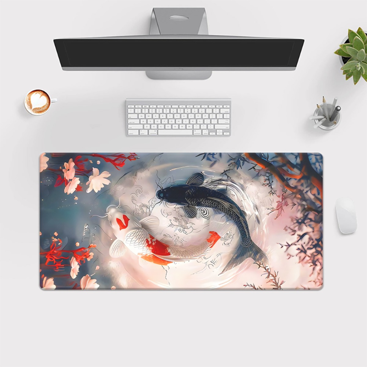 Brand Koi Fish HD Printed Desk - Gaming Keyboard Brand review and price