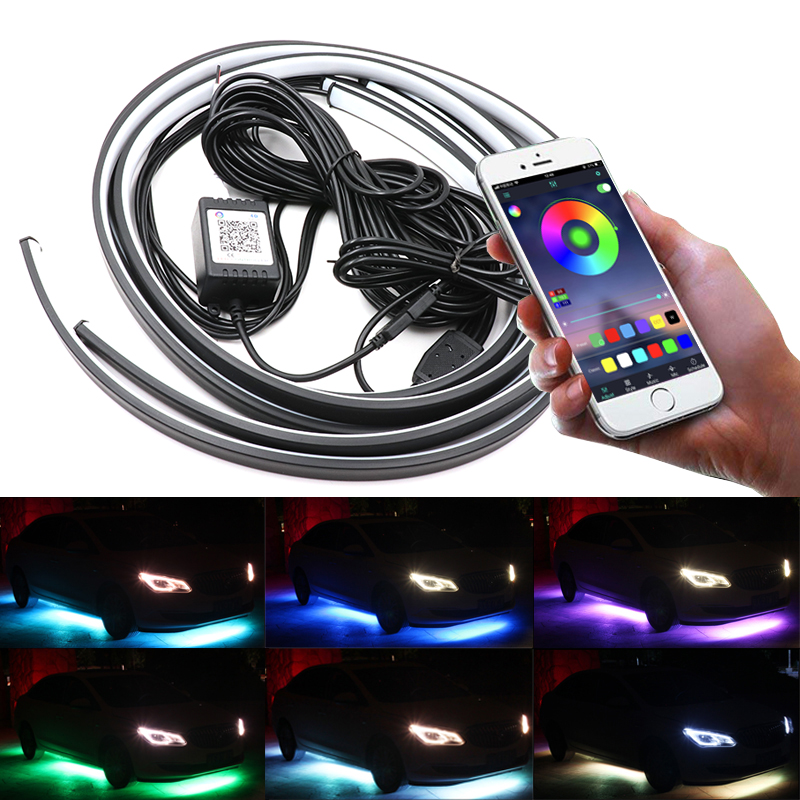 Niscarda 4PCS 12V IP65 App Con - Rgb Underglow Strip review and price